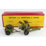 Britains, no. 2008 'Britains 4.5 Howitzer & Limber', contained in original box