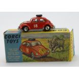 Corgi Toys, no. 256 'Volkswagen 1200 in East African Safari Trim', insert & rhino present, contained