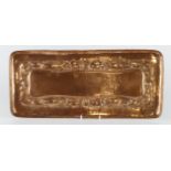 Newlyn arts & crafts copper tray, with makers stamp, 49cm x 21.5cm approx.