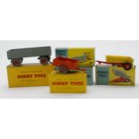 Corgi & Dinky. A collection of five boxed Corgi & Dinky trailers & plough, comprising Corgi nos. 51,