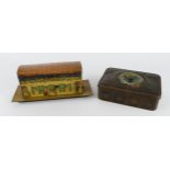 Jacob & Cos House Boat novelty biscuit tin, height 10.5cm, length 26cm approx., together with