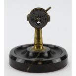 Novelty cigar cutter ashtray, depicting a ships telegraph, height 13cm approx.
