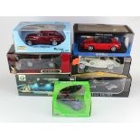 Diecast. Seven boxed diecast scale models, makers include Revell, Anson, Road Signature, etc.