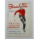 Football programme - Huddersfield Town v Preston North End 30th April 1938 FA Cup Final at Wembley