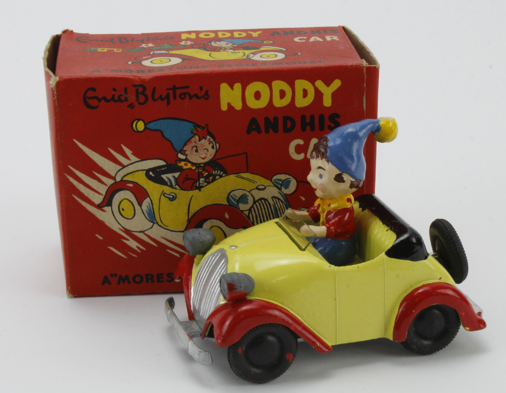 Morestone Enid Blytons Noddy and His Car model, with figure, contained in original box