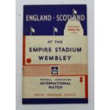 Football programme - England v Scotland at Wembley 4th April 1936