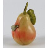 Novelty tape measure, depicting a fly on a pear, height 60mm approx.