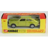 Corgi Toys, Whizzwheels, no. 306 'Morris Marina 1.8 Coupe', green, contained in original box