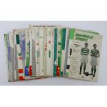 Football programmes - various Irish and Scottish teams, majority of matches played in the 1950's (