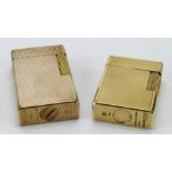 Dupont. Two ST Dupont gold plated lighters