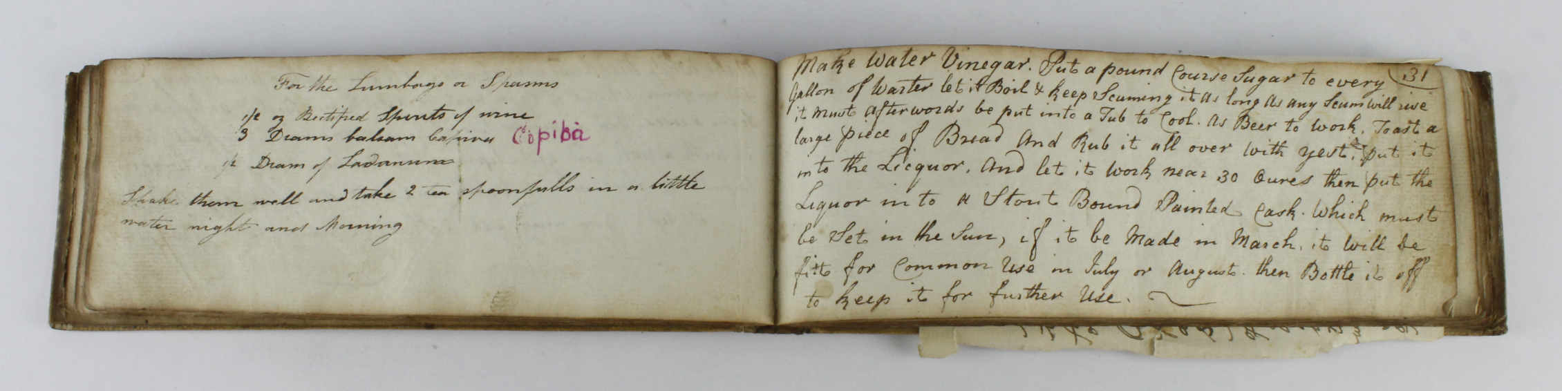 Manuscript recipe and ailments book, circa mid 18th Century, ninety manuscript leaves (approx.), - Image 2 of 4