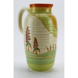 Clarice Cliff Bizarre Fantasque jug, makers mark to base, also '563 Greek', height 22.5cm