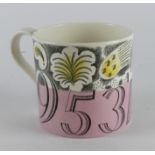 Ravilious (Eric). An original Wedgwood Commemorative Queen Elizabeth II Coronation 1953 mug,