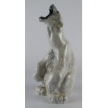 Royal Copenhagen porcelain figure, depicting a roaring polar bear (no. 502), makers marks to base,
