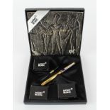 Montblanc Meisterstuck Ramses II fountain pen, stamped '925', with certificate and brochure,