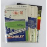 Football programmes - good collection of FA Cup Final programmes, all include Tickets except