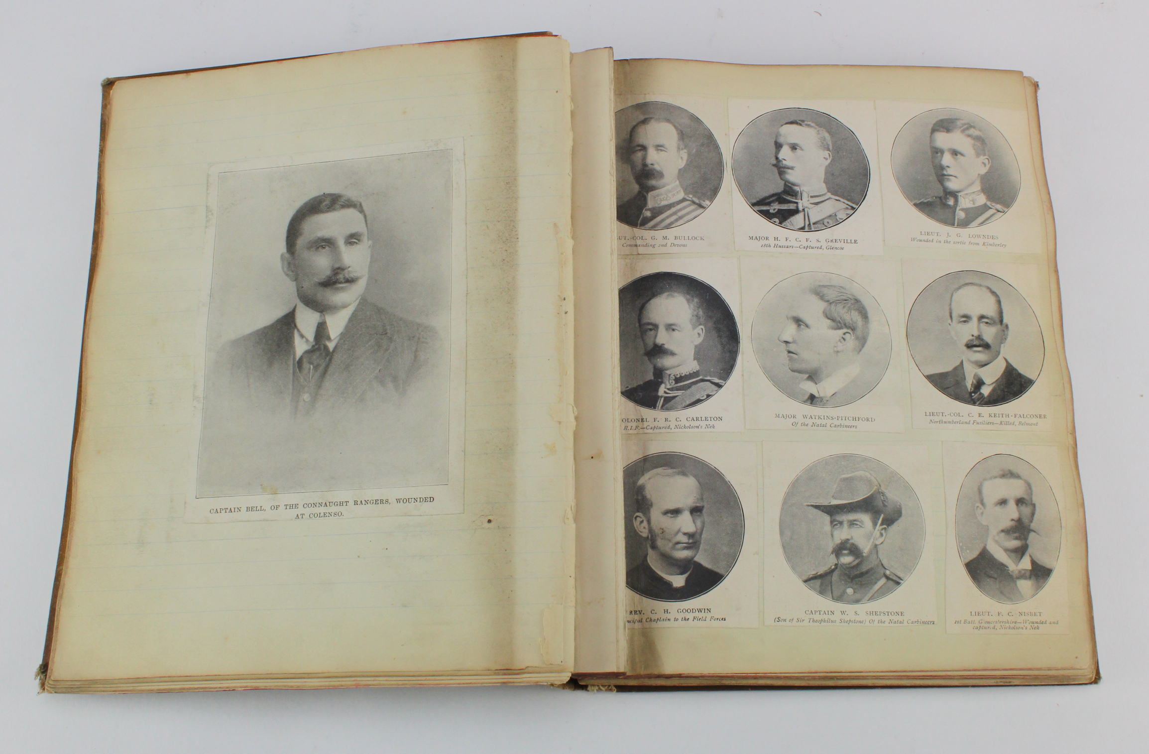 Boer War interest. An original scrap album containing numerous military related clippings compiled