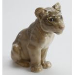 Bing and Grondahl porcelain figure, depicting a lion (no. 1923), makers mark to base height 14cm