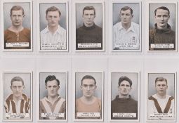 Cigarette cards, Gallaher, Famous Footballers (Green back) (set, 100 cards) (gd/vg)