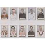 Cigarette cards, Gallaher, Famous Footballers (Green back) (set, 100 cards) (gd/vg)