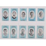 Cigarette cards, Cope's, Noted Footballers, (Clips 500 subjects) 10 cards, Woolwich Arsenal nos