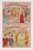 Trade card, Golf, R. Whitty, Liverpool, Indoor & Outdoor Games Manufacturer, artist drawn