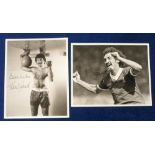 Football autographs, Liverpool FC, two signed b/w 10" x 8" photographs, one showing Tommy Smith in