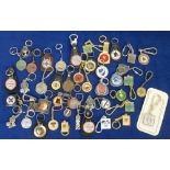 Football keyrings, a collection of approx. 45 keyrings, mostly foreign, various Clubs & Countries