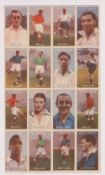 Trade cards, Sunnyvale, Football Series, uncut sheet containing full set of 16 cards (vg)