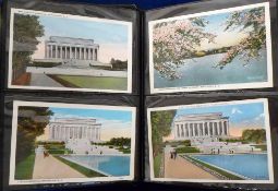 Postcards, Foreign, a collection of approx. 180 cards of the USA in modern album, mostly coloured
