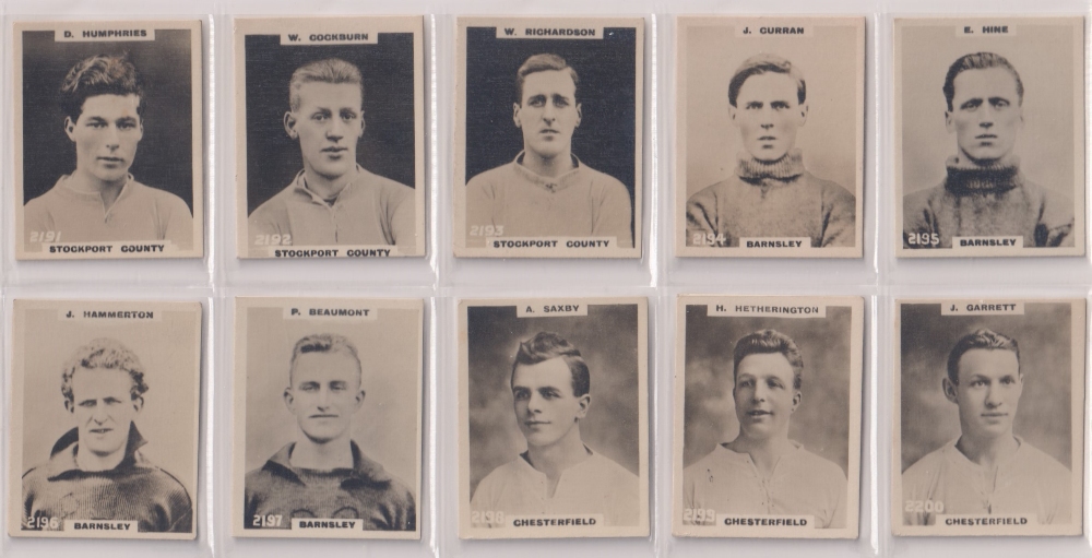 Cigarette cards, Phillips, Footballers (All Address, Pinnace) nos 2101-2200, (complete run of all - Image 8 of 8