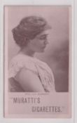 Cigarette card, Muratti, Actresses, Collotype, 'P' size, type card, Miss Lily Hanbury (gd) (1)