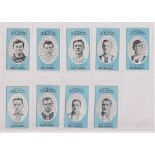 Cigarette cards, Cope's, Noted Footballers, (Clips 500 subjects), 9 cards, Clapton Orient nos 175,