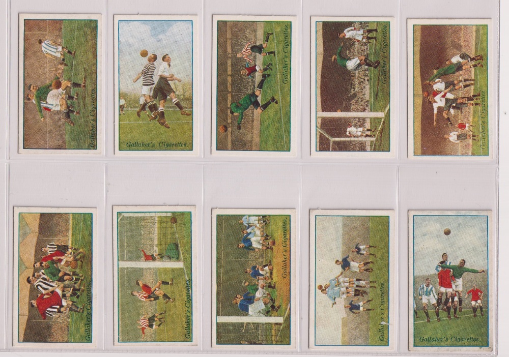 Cigarette cards, Gallaher, Footballers in Action (set, 50 cards) (vg)