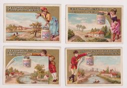 Trade cards, Liebig, Landscapes with People Holding Jars, ref S153, German issue set (set, 6