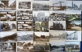 Postcards, Yorkshire, a collection of approx. 60 cards, RP's & printed inc. Doncaster street