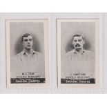 Cigarette card, Football, Cohen, Weenen, Heroes of Sport, two type cards, M.E. Earp & J. Jamieson,