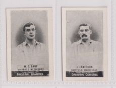 Cigarette card, Football, Cohen, Weenen, Heroes of Sport, two type cards, M.E. Earp & J. Jamieson,