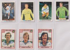 Trade stickers / Autographs, Leeds United, 15 signed FKS/Panini stickers, FKS Soccer Stars 1977-