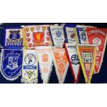 Football pennants, NW England, a collection of 12 different pennants, 1970's/80's, various Clubs,