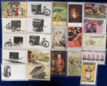 Postcards, a good selection of 21 advertising cards inc. Poster Advertisements for Fry's