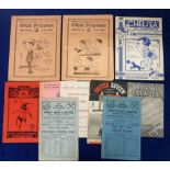 Football programmes, selection, 1930's/40's inc. Tottenham v Birmingham & Wolves both 1933/4,