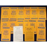 Football programmes, Leeds United homes, a collection of 16 programmes, mid to late 1950's inc.