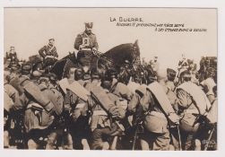 Postcards, Russian Royalty, RP, Czar giving a sacred icon to troops before battle, possibly French