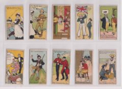 Trade cards, Page Woodcock Wind Pills, Humorous Sketches by Tom Browne (set, 20 cards, mixed
