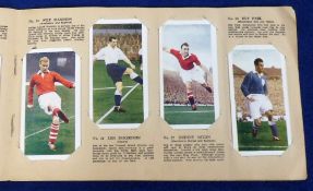 Trade cards, Chix, Famous Footballers, No 1 Series, 'X' size, (set, 48 cards) in special corner-