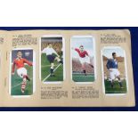 Trade cards, Chix, Famous Footballers, No 1 Series, 'X' size, (set, 48 cards) in special corner-