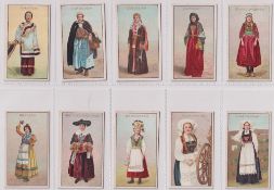 Trade cards, Maynard's, Girls of All Nations (set, 50 cards, mixed backs) (gd/vg)