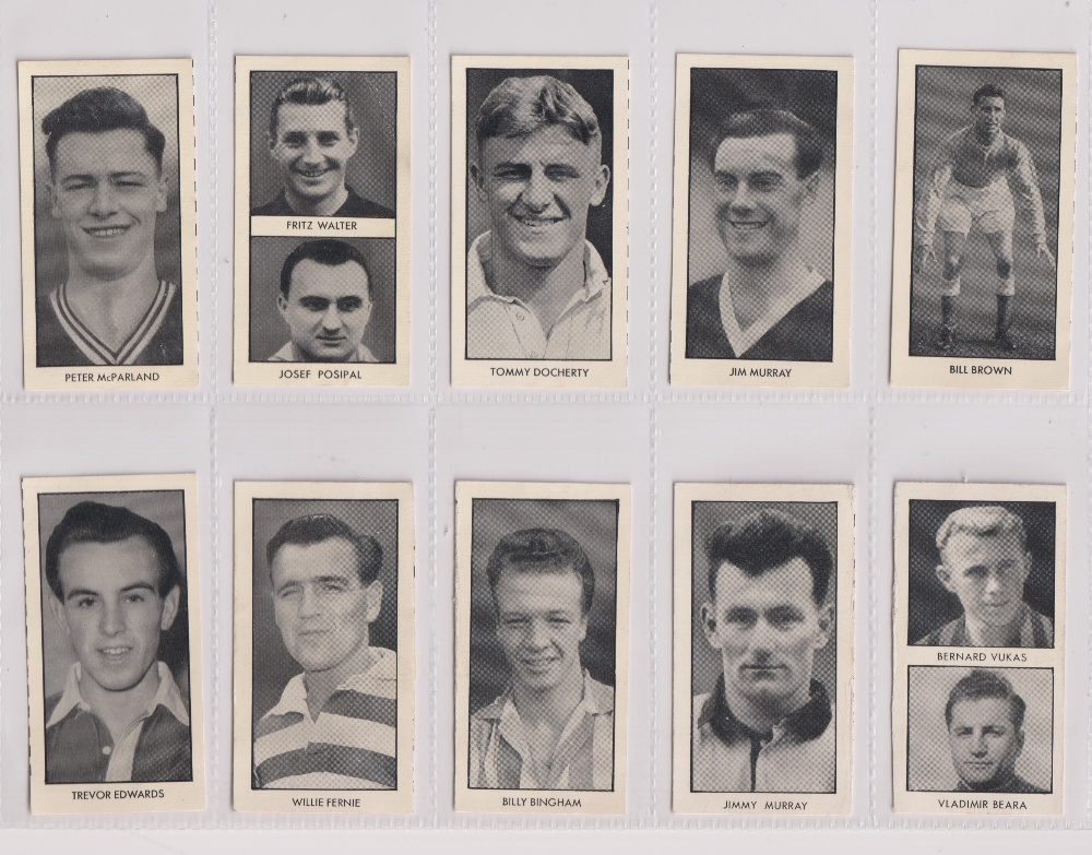 Trade cards, Thomson, World Cup Footballers (set, 64 cards) (vg)