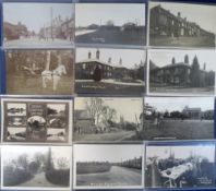 Postcards, Berkshire, Theale, 12 cards, RP's including three plain backed cards, inc. Station,